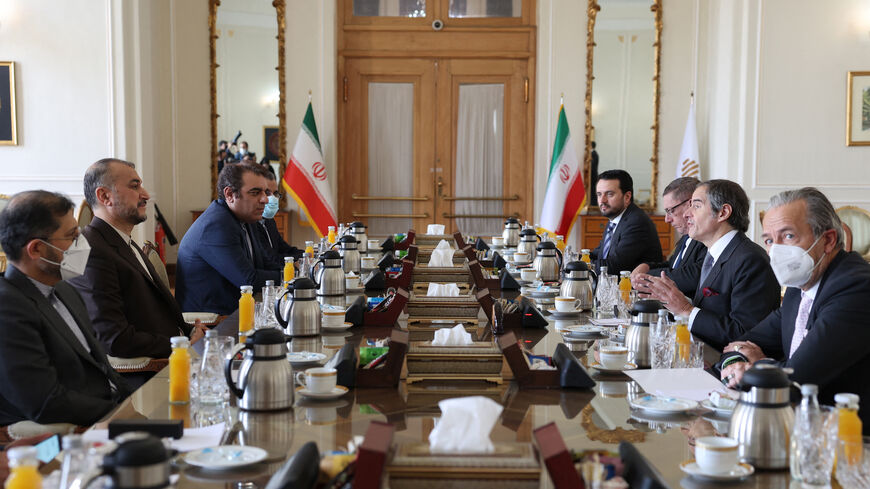 Iranian Foreign Minister Hossein Amir-Abdollahian (2nd-L).