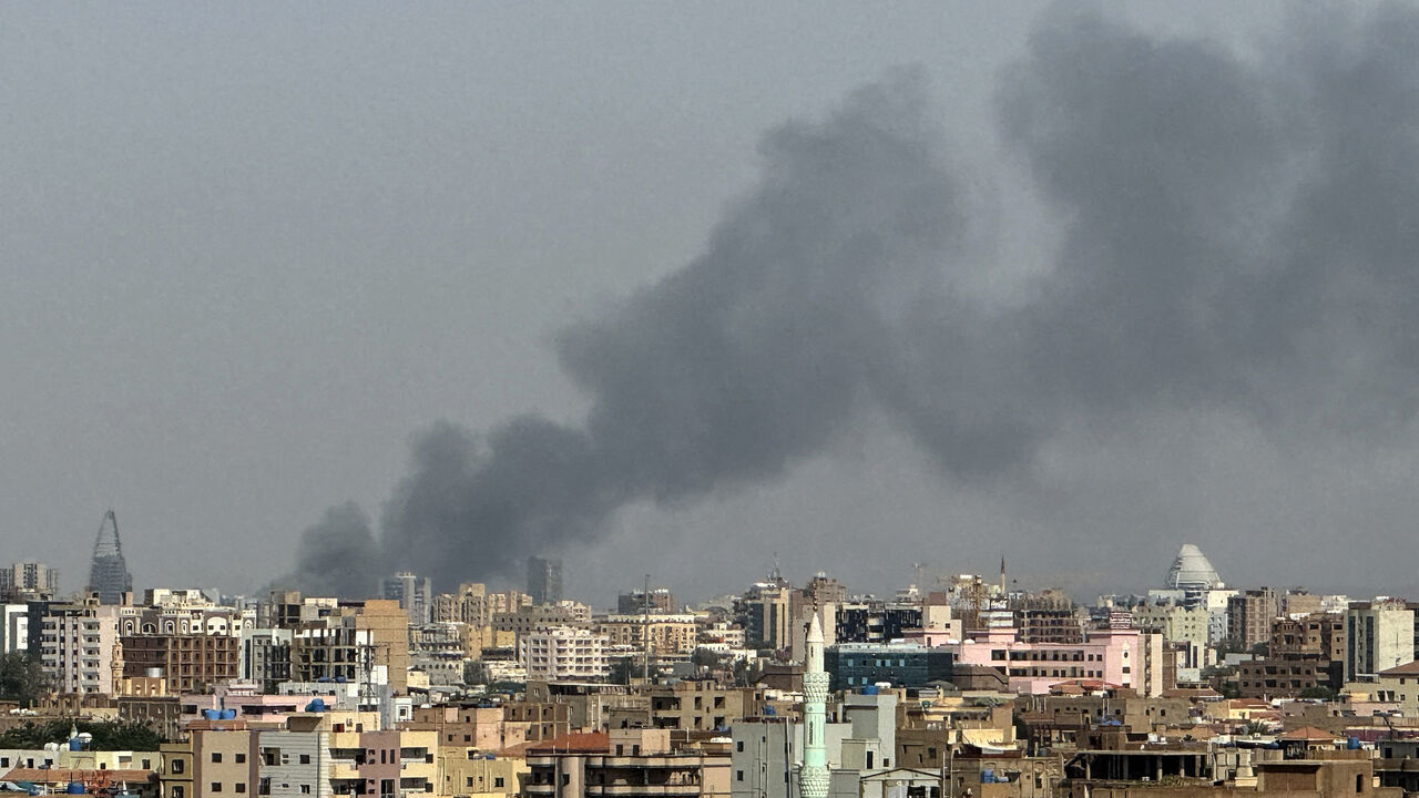 Smoke billows during airstrikes in central Khartoum as the Sudanese army attacks positions held by the paramilitary Rapid Support Forces throughout the capital, Khartoum, Sudan, Sept. 26, 2024.