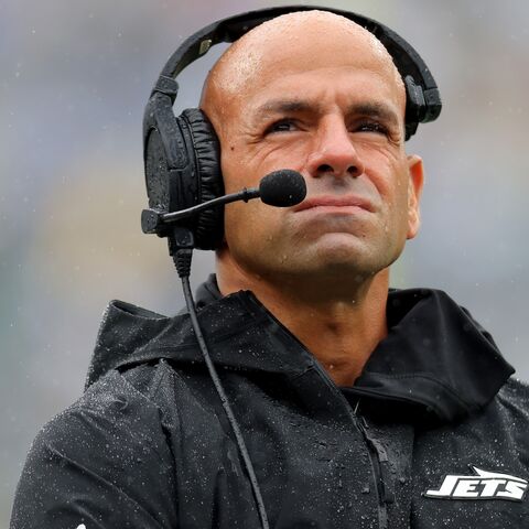 Head coach Robert Saleh of the New York Jets looks on against the Denver Broncos during the first half at MetLife Stadium on Sept. 29, 2024, in East Rutherford, New Jersey. 