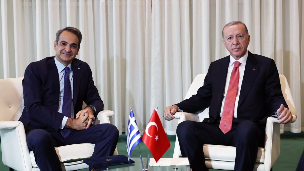 President Erdogan, who is in New York for the 79th session of the United Nations General Assembly, met with Prime Minister Kyriakos Mitsotakis of Greece at the United Nations Headquarters.